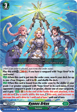 Kyanos Orkos  (V.1 - Rare) - Moon Fangs & Cerulean Blaze (Rare) [DZ-BT07-090]