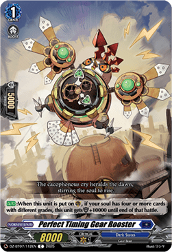 Perfect Timing Gear Rooster - Moon Fangs & Cerulean Blaze (Common) [DZ-BT07-112]