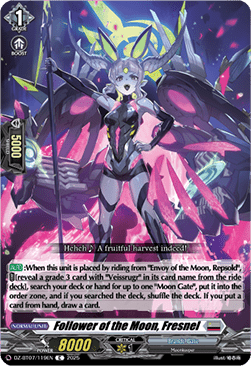Follower of the Moon, Fresnel - Moon Fangs & Cerulean Blaze (Common) [DZ-BT07-119]