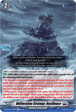 Obliteration Strategy: Resilience - Moon Fangs & Cerulean Blaze (Common) [DZ-BT07-123]