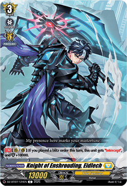 Knight of Enshrouding, Eidlech - Moon Fangs & Cerulean Blaze (Common) [DZ-BT07-124]