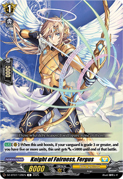 Knight of Fairness, Fergus - Moon Fangs & Cerulean Blaze (Common) [DZ-BT07-128]