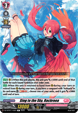 Sing to the Sky, Rachroea - Moon Fangs & Cerulean Blaze (Common) [DZ-BT07-143]