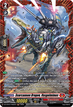 Searcannon Dragon, Vasgolmimus  (V.2 - Frame Rare) - Moon Fangs & Cerulean Blaze (Frame Rare) [DZ-BT07-FR02]