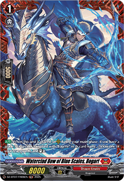 Waterclad Bow of Blue Scales, Bogart  (V.2 - Frame Rare) - Moon Fangs & Cerulean Blaze (Frame Rare) [DZ-BT07-FR06]