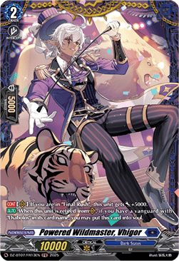 Powered Wildmaster, Vhigor  (V.2 - Frame Rare) - Moon Fangs & Cerulean Blaze (Frame Rare) [DZ-BT07-FR13]