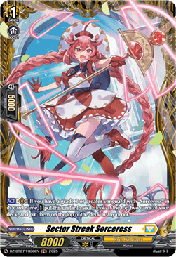 Sector Streak Sorceress  (V.2 - Frame Rare) - Moon Fangs & Cerulean Blaze (Frame Rare) [DZ-BT07-FR30]