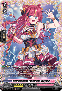 Overwhelming Fanservice, Waymie  (V.2 - Frame Rare) - Moon Fangs & Cerulean Blaze (Frame Rare) [DZ-BT07-FR41]