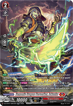 Demonic Dragon Berserker, Jokushu  (V.3 - Silver Rare) - Moon Fangs & Cerulean Blaze (Silver Rare) [DZ-BT07-SR04]