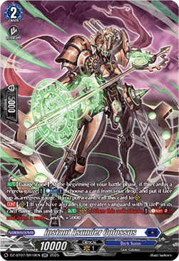 Instant Asunder Colossus  (V.3 - Silver Rare) - Moon Fangs & Cerulean Blaze (Silver Rare) [DZ-BT07-SR10]