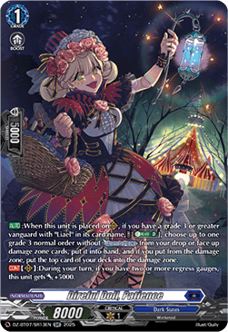 Direful Doll, Patience  (V.3 - Silver Rare) - Moon Fangs & Cerulean Blaze (Silver Rare) [DZ-BT07-SR13]