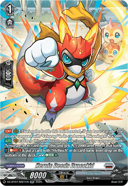 Heroic Deeds Dracokid  (V.3 - Silver Rare) - Moon Fangs & Cerulean Blaze (Silver Rare) [DZ-BT07-SR21]