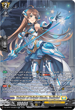 Knight of Bright Blade, Religial  (V.3 - Silver Rare) - Moon Fangs & Cerulean Blaze (Silver Rare) [DZ-BT07-SR28]