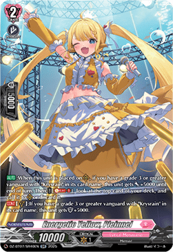 Energetic Yellow, Pleinnel  (V.3 - Silver Rare) - Moon Fangs & Cerulean Blaze (Silver Rare) [DZ-BT07-SR40]