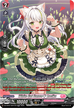 White Cat Dance Lacika  (V.3 - Silver Rare) - Moon Fangs & Cerulean Blaze (Silver Rare) [DZ-BT07-SR41]