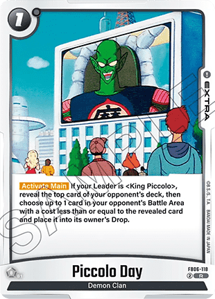 Piccolo Day (FB06-118) - Rivals Clash [Fusion World] (Rare) [FB06-118]