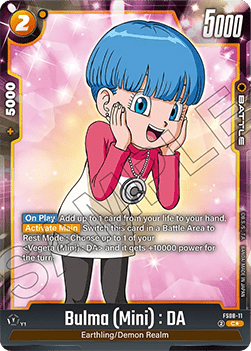 Bulma (Mini) : DA (FS08-11)  (V.2 - Alternate Art) - Starter Deck: Vegeta (Mini) Super Saiyan 3 [Fusion World] (Alternate Art) [FS08-11]