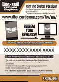 Online Code Card (Booster) (FB06) - Rivals Clash [Fusion World] (Online Code Card)