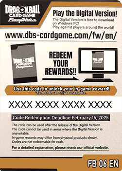 Online Code Card (Booster) (FB06) - Rivals Clash [Fusion World] (Online Code Card)