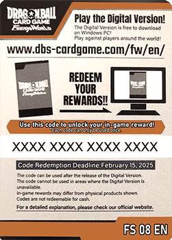 Online Code Card (Starter Deck) (FS08) - Starter Deck: Vegeta (Mini) Super Saiyan 3 [Fusion World] (Online Code Card)