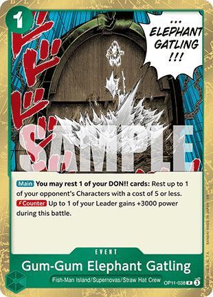 Gum-Gum Elephant Gatling (OP11-038) - A Fist of Divine Speed (Rare) [OP11-038]