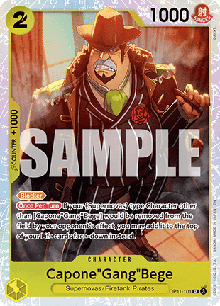 Capone"Gang"Bege (OP11-101) (V.1) - A Fist of Divine Speed (Super Rare) [OP11-101]