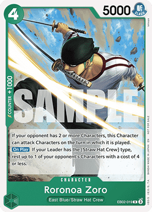Roronoa Zoro (EB02-019) (V.1) - Unnumbered Promos (Rare) [UP-EB02-019]