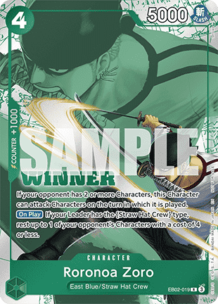 Roronoa Zoro (EB02-019) (V.2) - Unnumbered Promos (Rare) [UP-EB02-019]