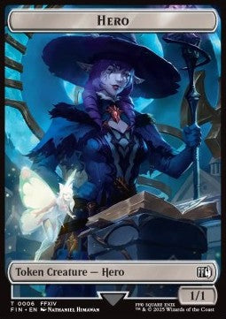 Hero Token (W 1/1) // Treasure Token (V.5) - Magic: The Gathering - FINAL FANTASY: Tokens (Token) [TFIN-T 6/23]
