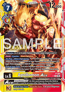 Apollomon Ace (P-191) - Official Tournament Pack Events (Alternative Art) [OTPE-191]