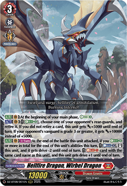 Hellfire Dragon, Wirbel Dragon  (V.1 - Triple Rare) - Knights 0f Rebirth (Triple Rare) [DZ-BT08-001]