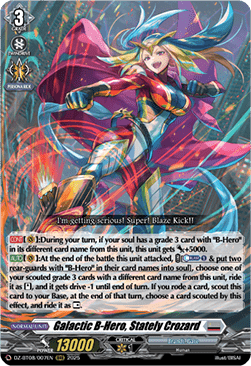Galactic B-Hero, Stately Crozard  (V.1 - Triple Rare) - Knights 0f Rebirth (Triple Rare) [DZ-BT08-007]