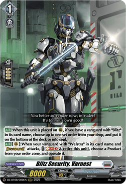 Blitz Security, Varnest  (V.1 - Triple Rare) - Knights 0f Rebirth (Triple Rare) [DZ-BT08-009]