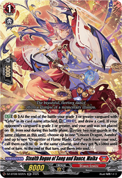 Stealth Rogue of Song and Dance, Maika  (V.1 - Double Rare) - Knights 0f Rebirth (Double Rare) [DZ-BT08-022]