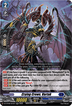 Crying Crows ,Vartak  (V.1 - Double Rare) - Knights 0f Rebirth (Double Rare) [DZ-BT08-023]