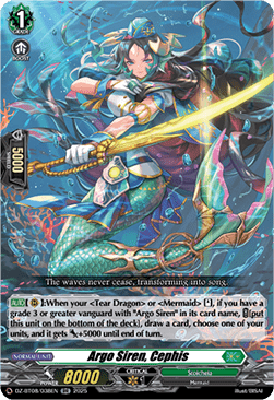 Argo Siren, Cephis  (V.1 - Double Rare) - Knights 0f Rebirth (Double Rare) [DZ-BT08-038]