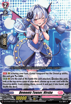 Demonic Teaser, Virsha  (V.1 - Double Rare) - Knights 0f Rebirth (Double Rare) [DZ-BT08-040]
