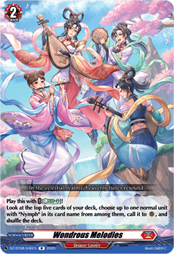Wondrous Melodies  (V.1 - Rare) - Knights 0f Rebirth (Rare) [DZ-BT08-046]
