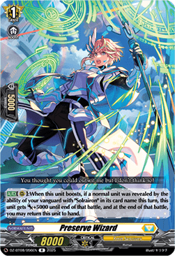 Preserve Wizard  (V.1 - Rare) - Knights 0f Rebirth (Rare) [DZ-BT08-056]