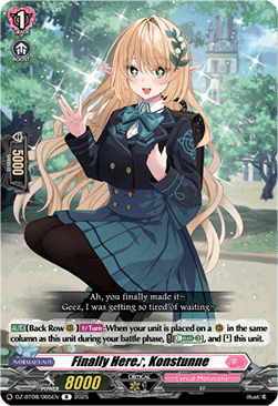 Finally Here, Konstunne  (V.1 - Rare) - Knights 0f Rebirth (Rare) [DZ-BT08-065]