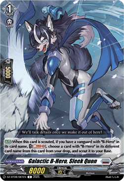 Galatic B-Hero, Sleek Quon - Knights 0f Rebirth (Common) [DZ-BT08-087]