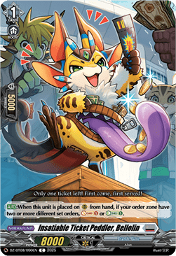Insatiable Ticket Peddler, Bellolin - Knights 0f Rebirth (Common) [DZ-BT08-090]