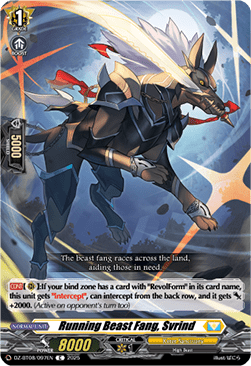 Running Beast Fang, Svrind - Knights 0f Rebirth (Common) [DZ-BT08-097]