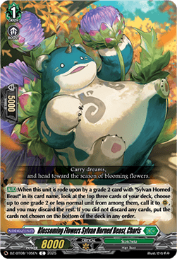 Blossoming Flowers Sylvan Horned Beast, Charis - Knights 0f Rebirth (Common) [DZ-BT08-105]