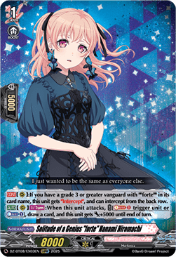 Solitude of a Genius "forte" Nanami Hiromachi  (V.1 - Special EX) - Knights 0f Rebirth (Special EX) [DZ-BT08-EX03]