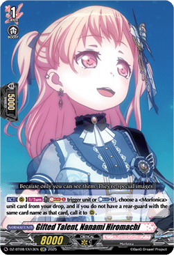 Gifted Talent, Nanami Hiromachi - Knights 0f Rebirth (Special EX) [DZ-BT08-EX13]