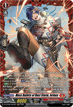 Mass Bullets of Dust Storm, Ivrines  (V.2 - Frame Rare) - Knights 0f Rebirth (Frame Rare) [DZ-BT08-FR03]