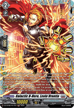 Galactic B-Hero, Levin Vrontia  (V.2 - Frame Rare) - Knights 0f Rebirth (Frame Rare) [DZ-BT08-FR17]