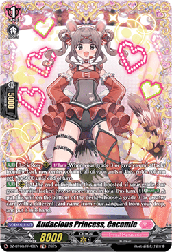 Audacious Princess, Cacomie  (V.2 - Frame Rare) - Knights 0f Rebirth (Frame Rare) [DZ-BT08-FR43]