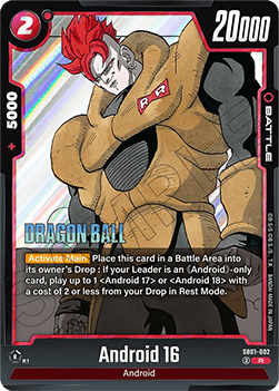 Android 16 (SB01-002)  (V.1 - Rare) - Manga Booster 01 [Fusion World] (Rare) [SB01-002]